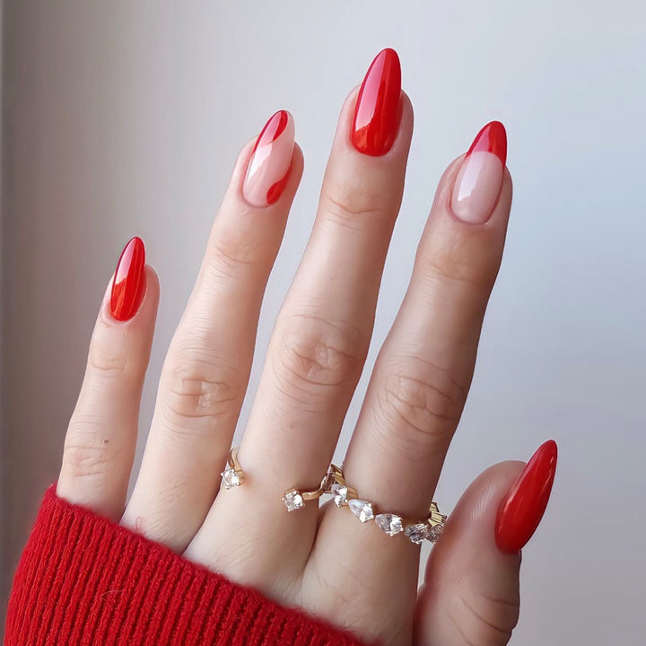 Artificial nail set with elegant pointed accents Bowlift