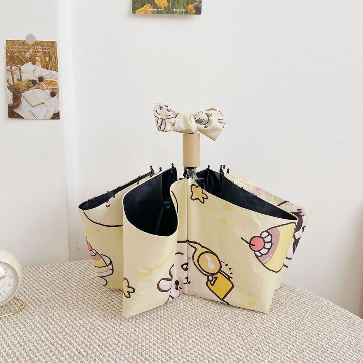 Women's Folding Umbrella with Multifunctional Storage System Bowlift