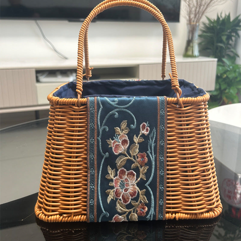 Decorative Woven Handcrafted Basket Bowlift