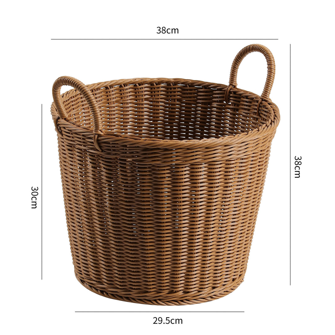 Handwoven Decorative Storage Basket with Ergonomic Handles Bowlift