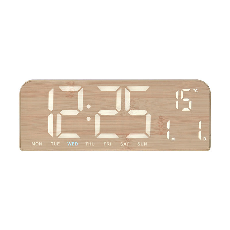 Digital Multi-Function Alarm Clock in Modern Textile Design Bowlift