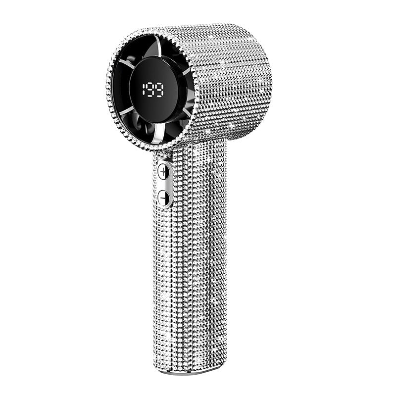 Ladies High Gloss Hand Fan with Digital Display Bowlift