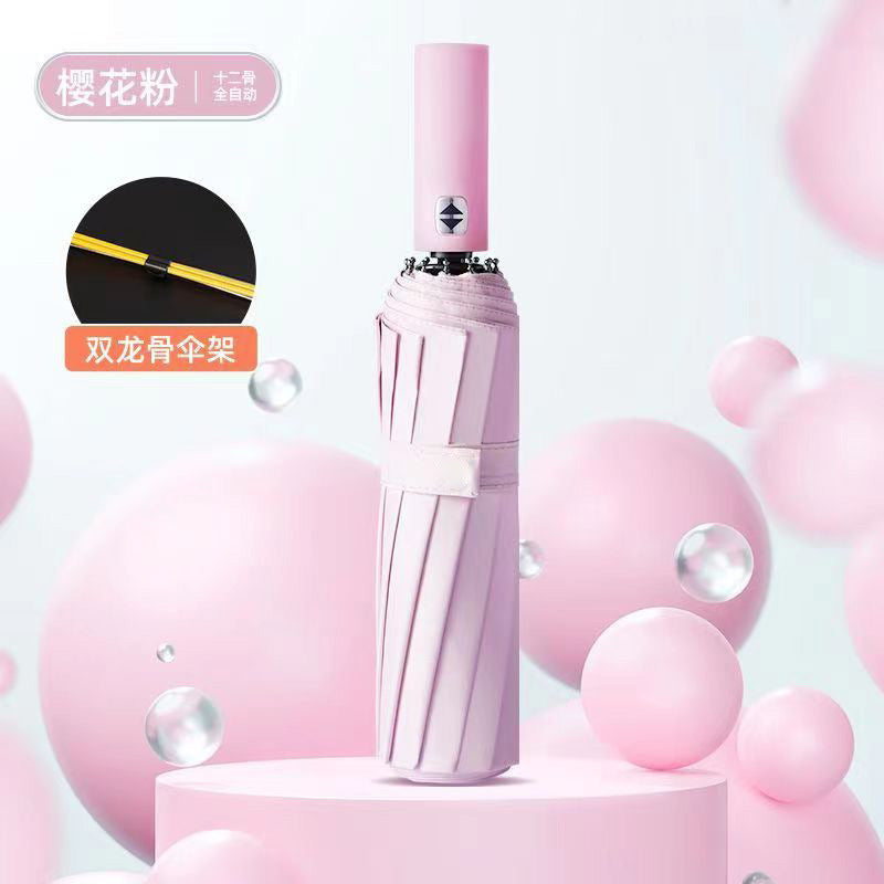 Ladies automatic and wind-resistant folding umbrella Bowlift