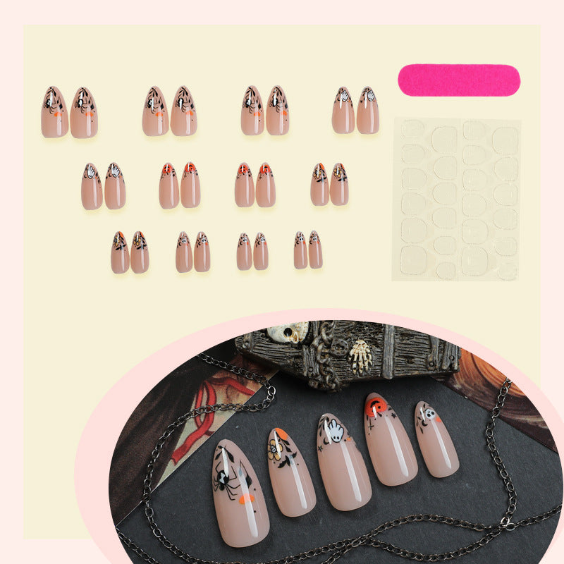 Artificial nail set with creative animal motifs and glitter effects Bowlift