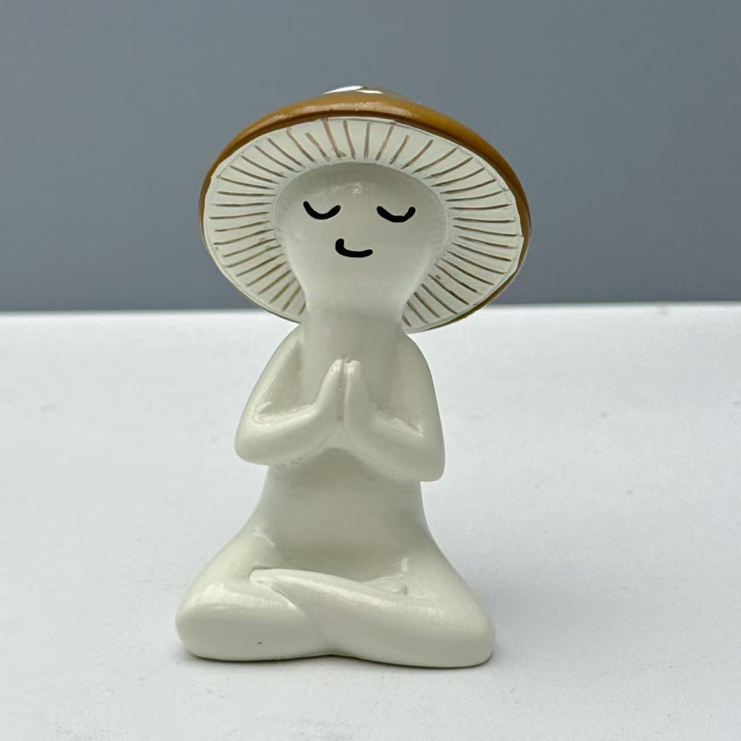 Decorative figure of a meditating mushroom Bowlift
