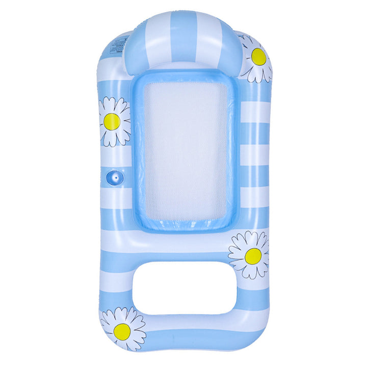Unisex Inflatable Comfort Pool Lounger with Headrest Bowlift