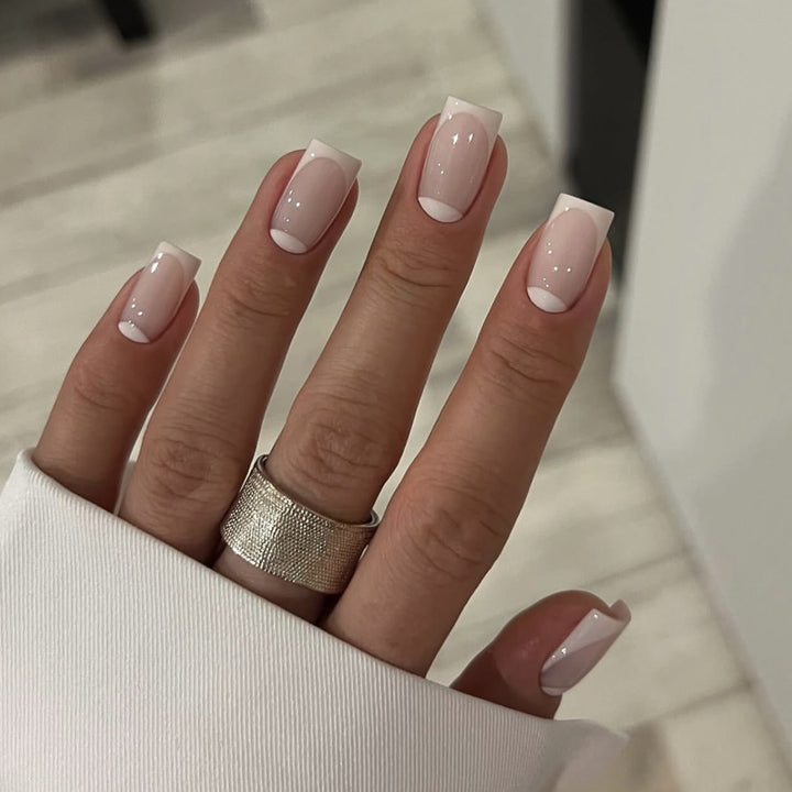 Elegant Nail Art with Translucent French Tip Bowlift