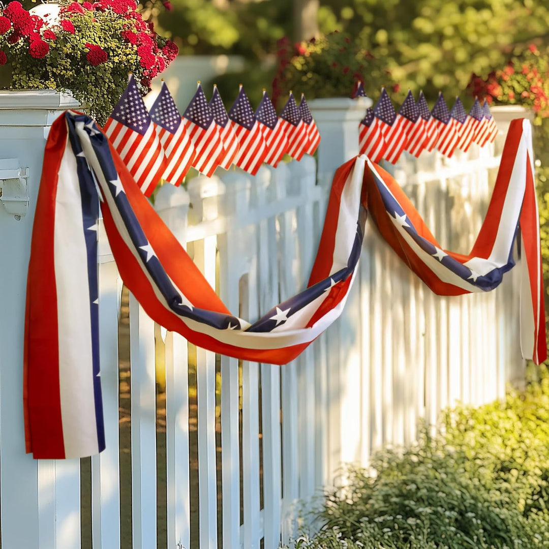 Unisex nan large outdoor banner garland with star pattern and universal hanging loops Bowlift