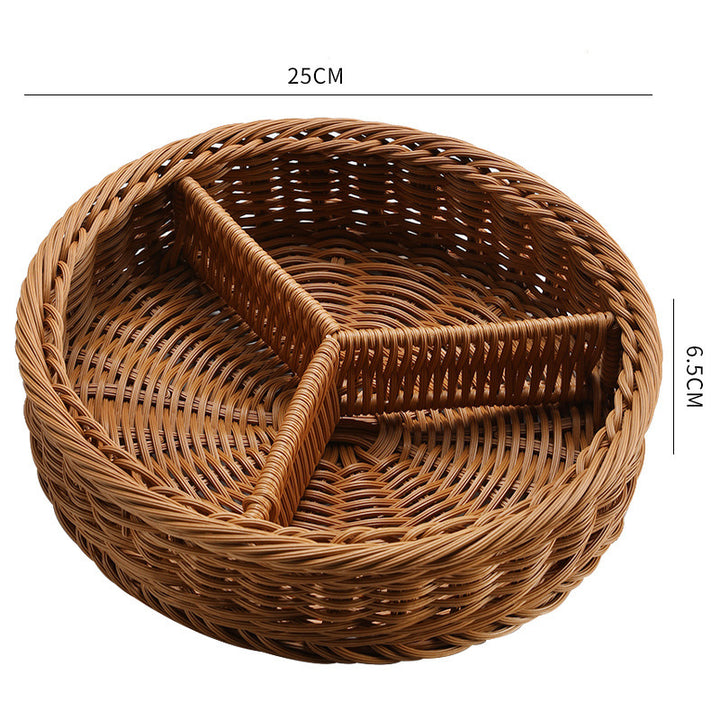 Multi-Compartment Woven Serving Tray Bowlift