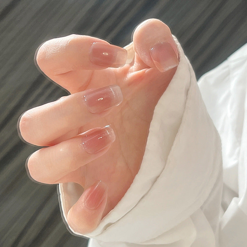 Premium Natural Press-On Nail Set Bowlift