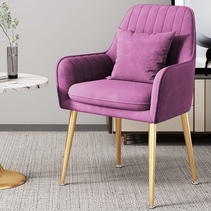 Modern Accent Chair with Gold Legs Bowlift