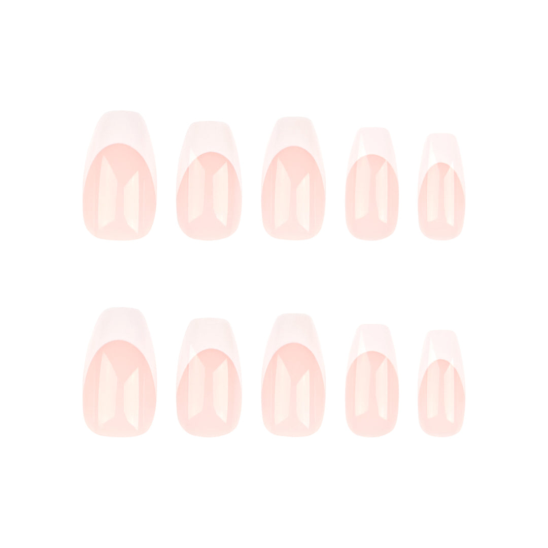 Elegant Nail Art with French Tip Design Bowlift