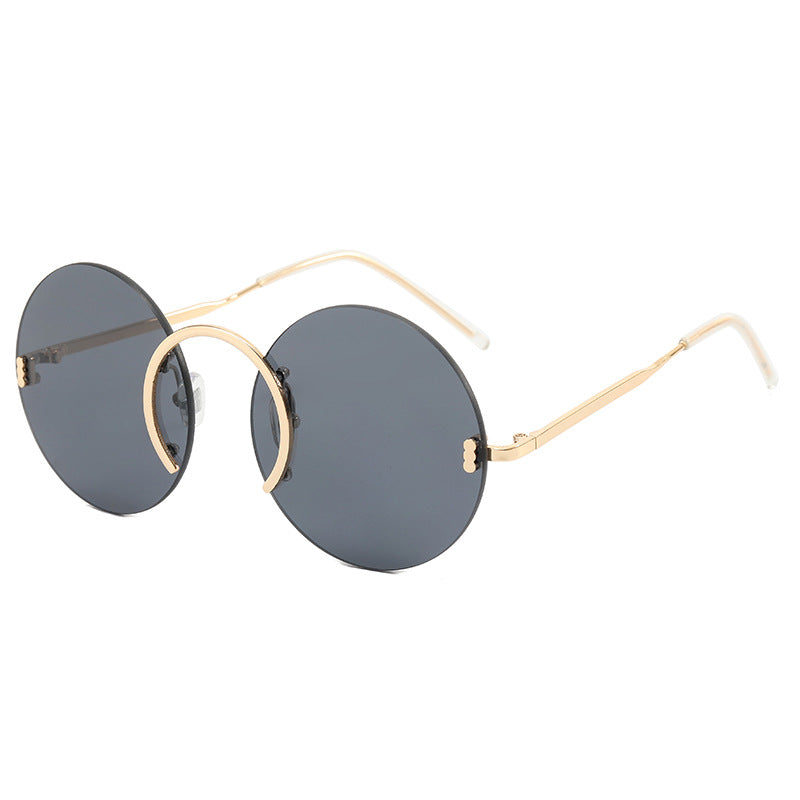 Women's fashionable round sunglasses with innovative metal frame Bowlift
