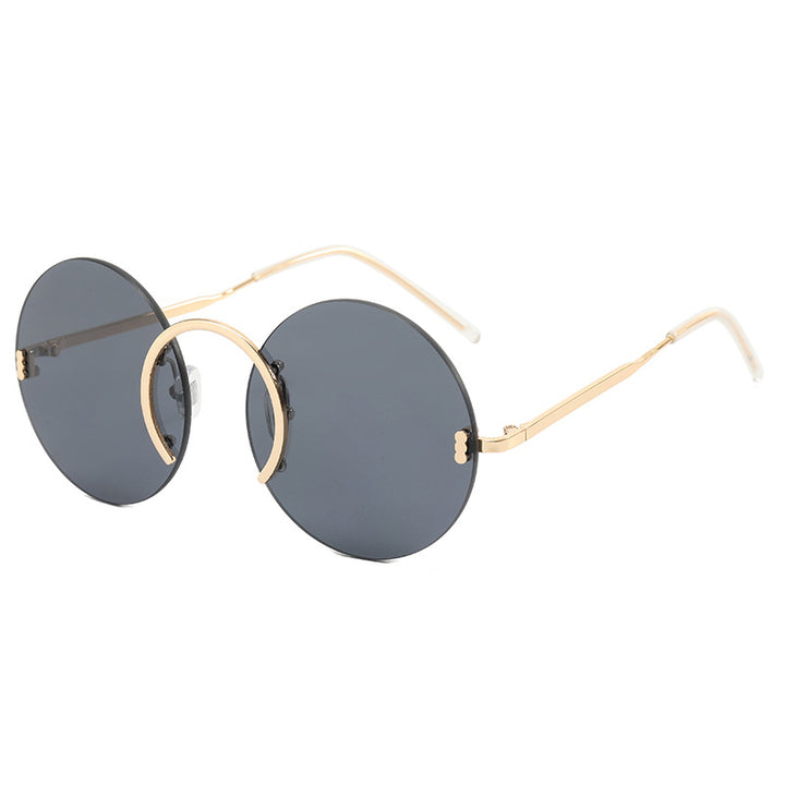 Women's fashionable round sunglasses with innovative metal frame Bowlift