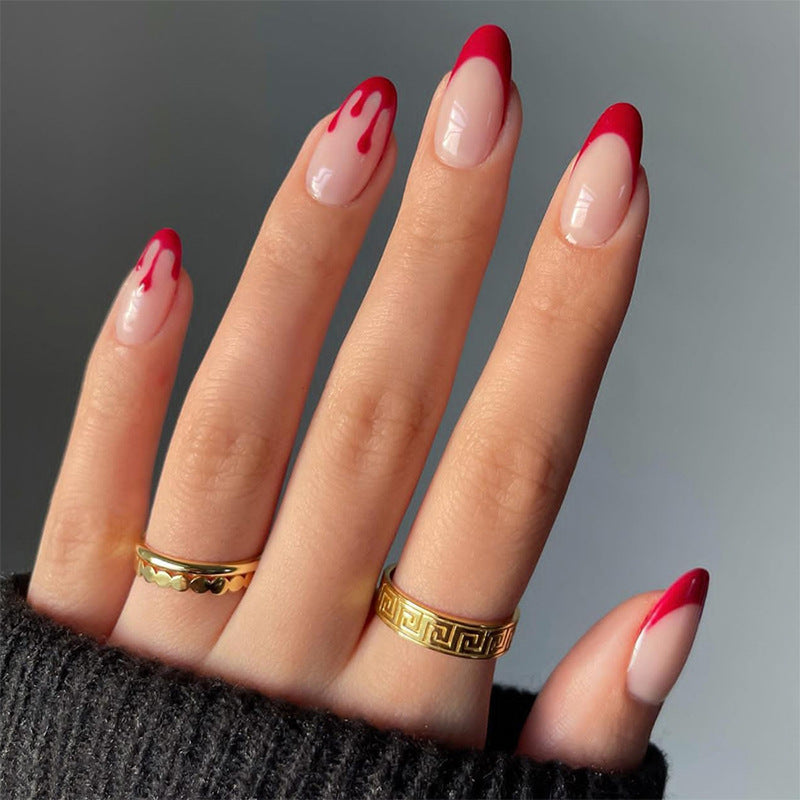 Artistic Gradient Design Press-On Nails Bowlift