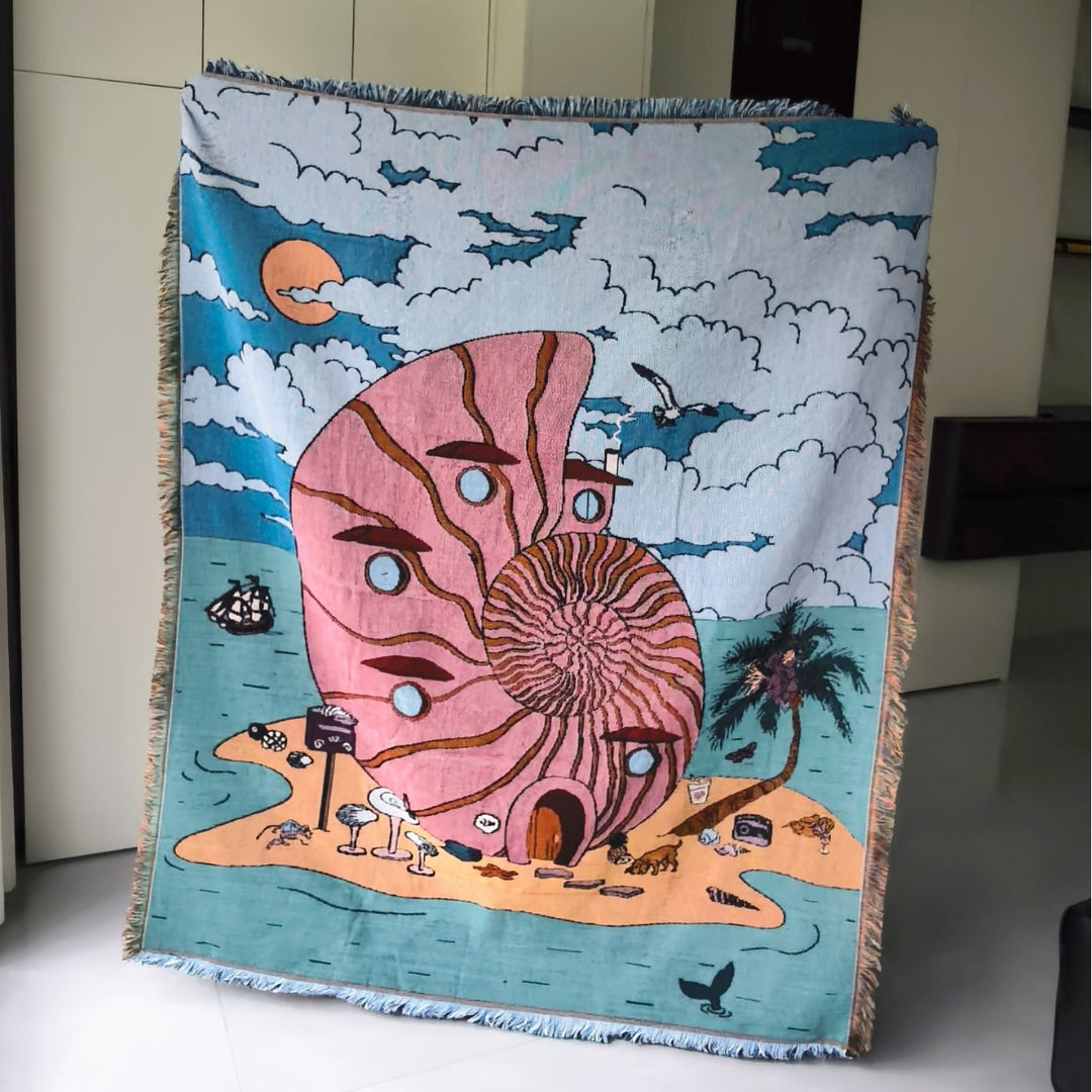 Artistic Jacquard Throw Blanket