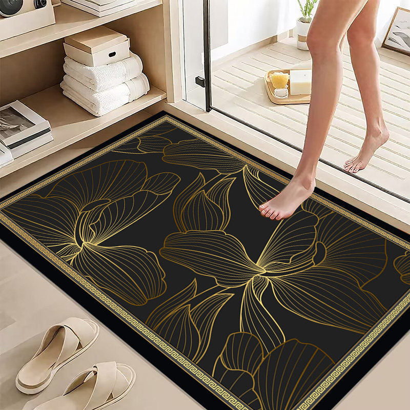 Elegant Lotus Flower Bath Mat Bowlift