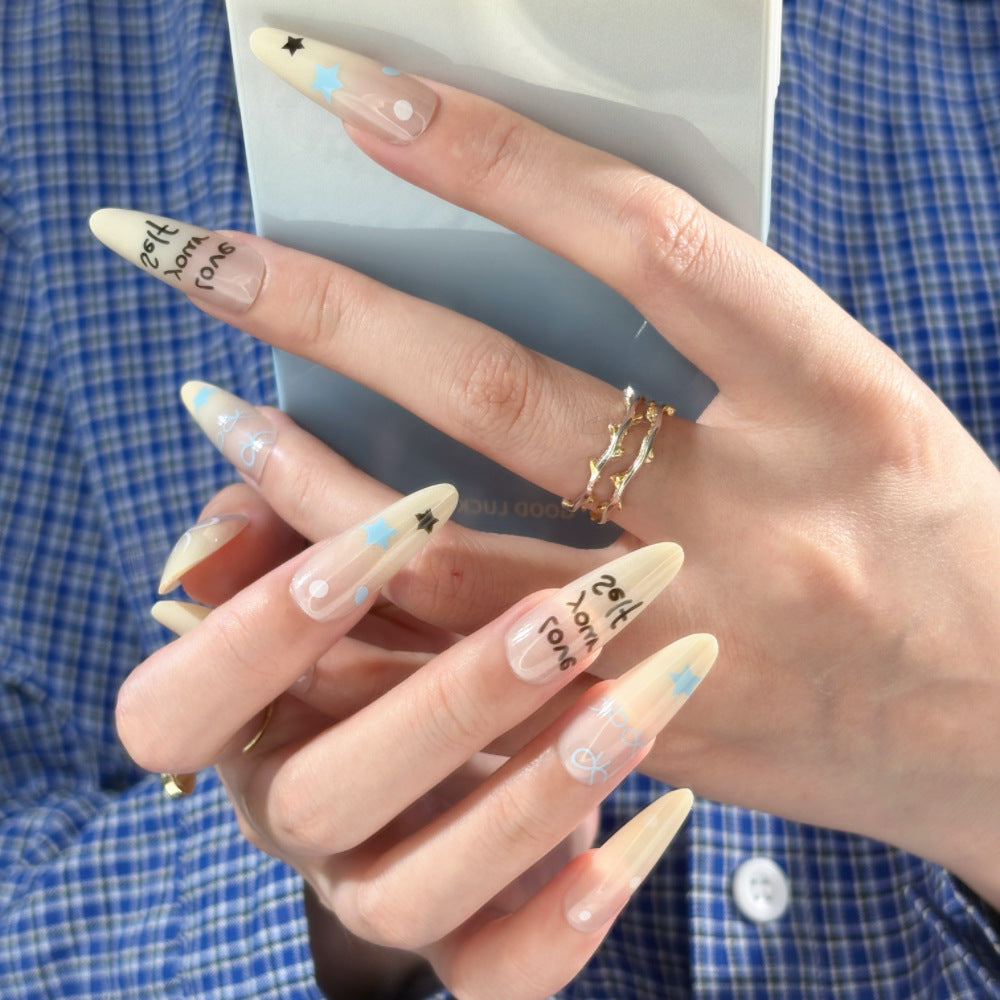 Cute Bear-Themed Press-On Nail Set Bowlift