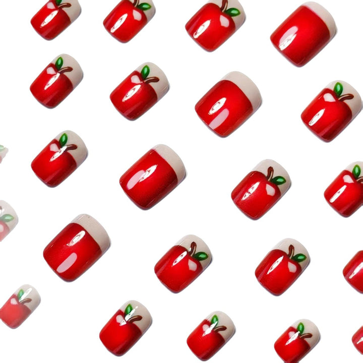 Creative Apple-Themed Nail Art Bowlift