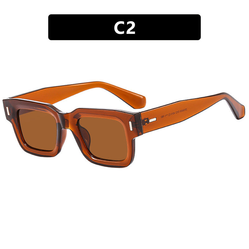 Ladies stylish square sunglasses with eye-catching leopard print Bowlift