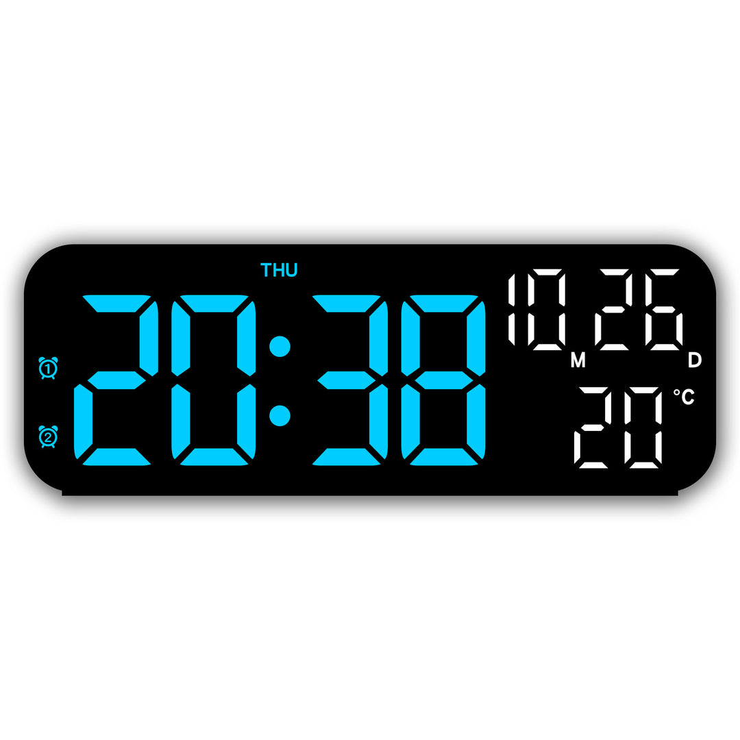 Digital Alarm Clock with Large LED Display and Weather Function Bowlift