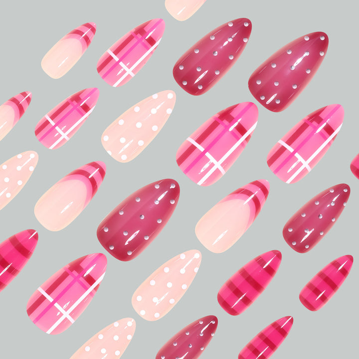 Artistic Glossy Stiletto Press-On Nail Set Bowlift