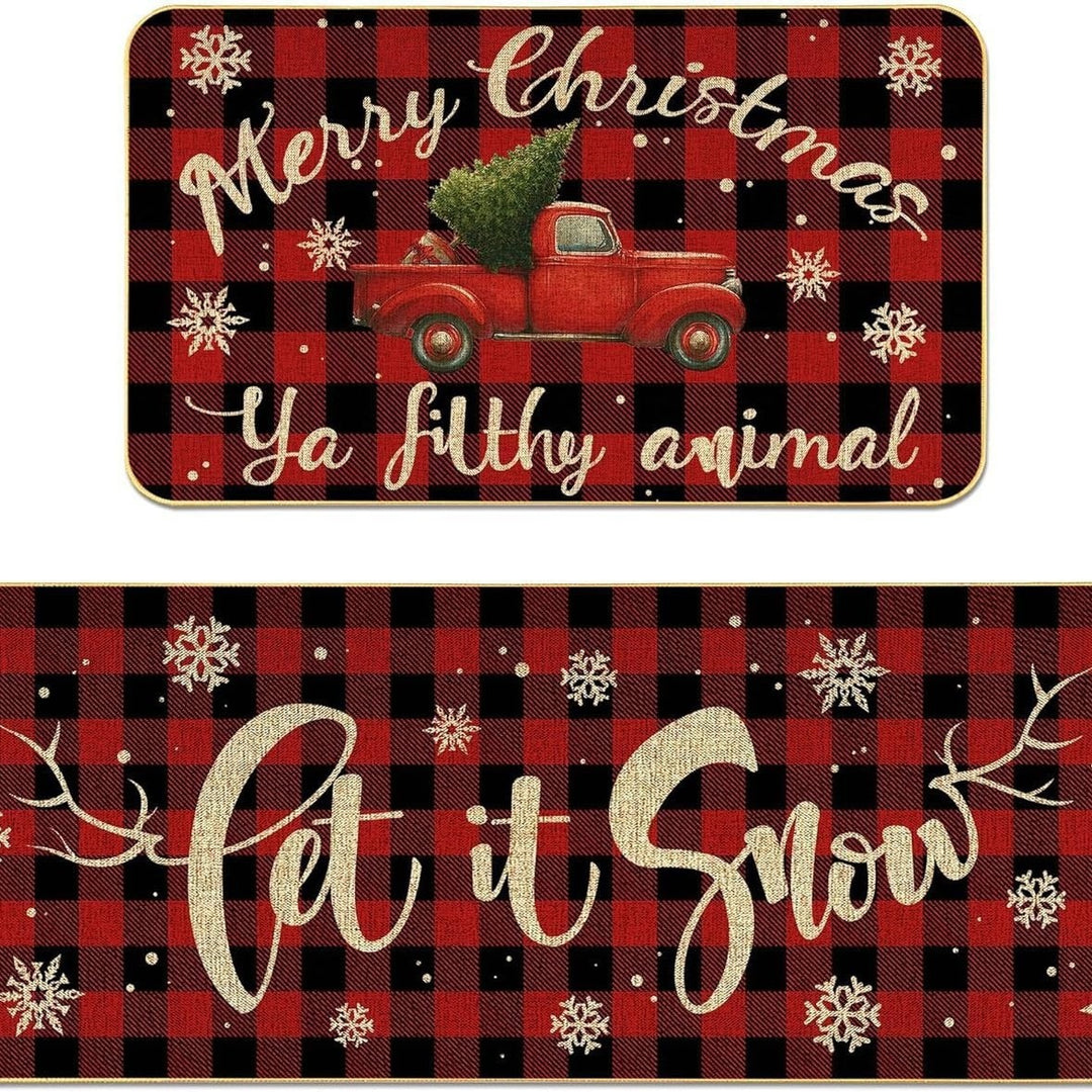Festive Welcome Door Mat Bowlift