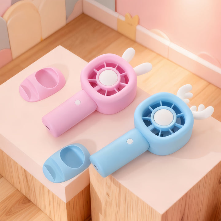 Women's Portable Mini Fan in Cute Bunny Design Bowlift