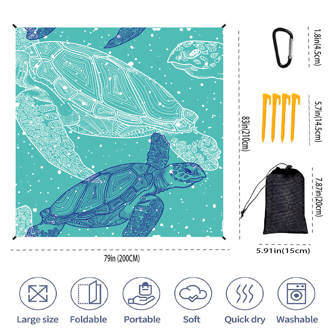 Large Outdoor Multi-Functional Picnic Blanket Bowlift