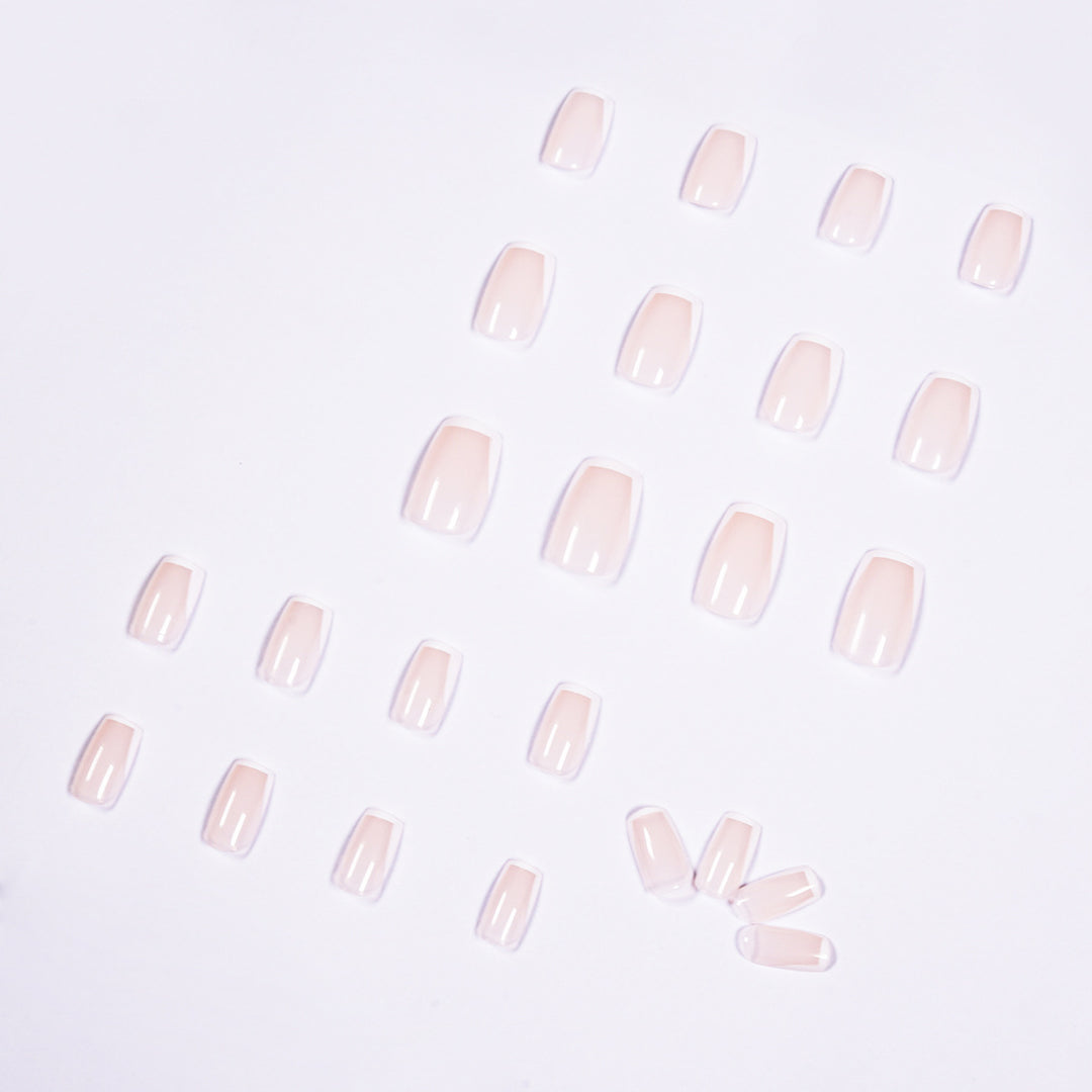 Elegant Nail Extensions with French Tip Bowlift