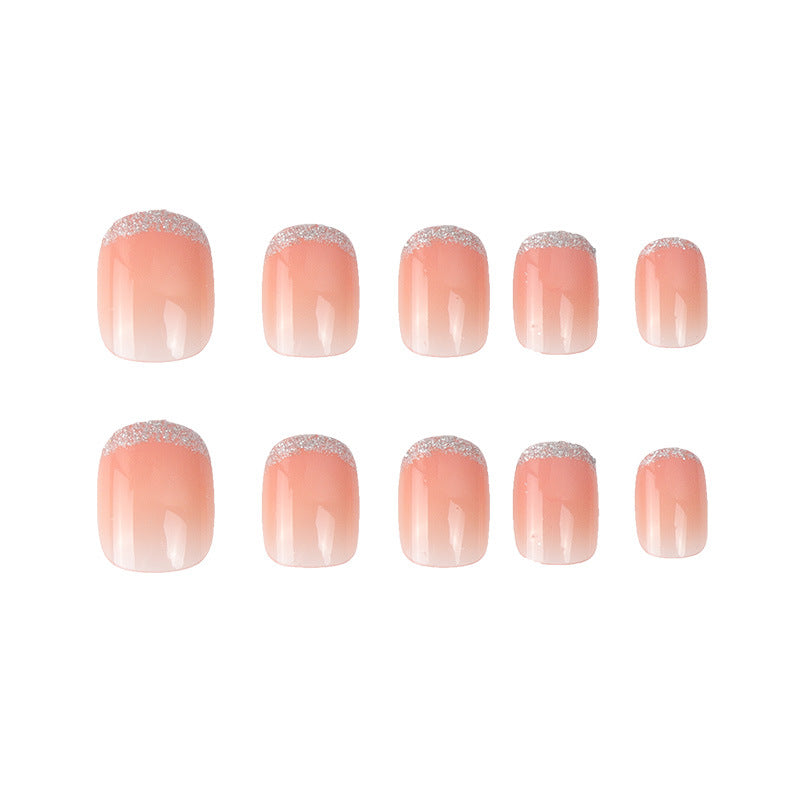Elegant Glitter-Accented Nail Art Bowlift
