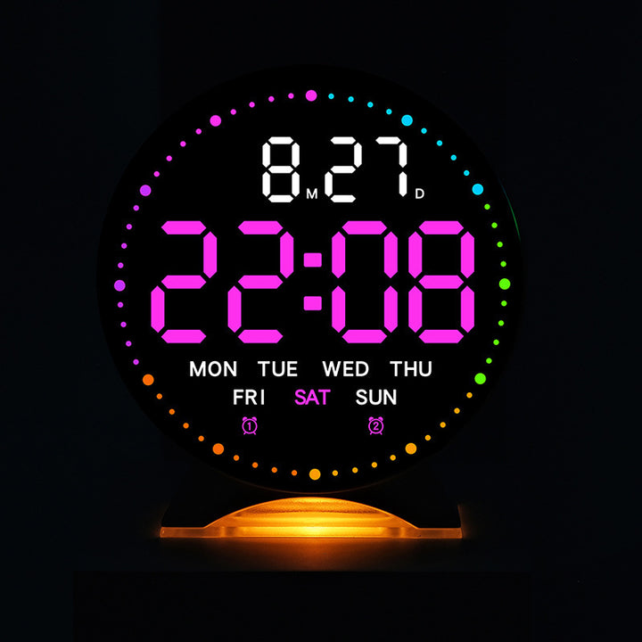 Digital alarm clock with large LED display and multifunctional display Bowlift