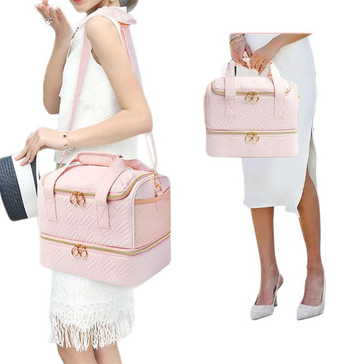 Cosmetic Organizer Bag with Removable Compartments Bowlift