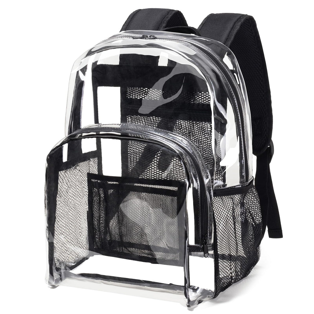 Unisex transparent backpack with breathable mesh design Bowlift