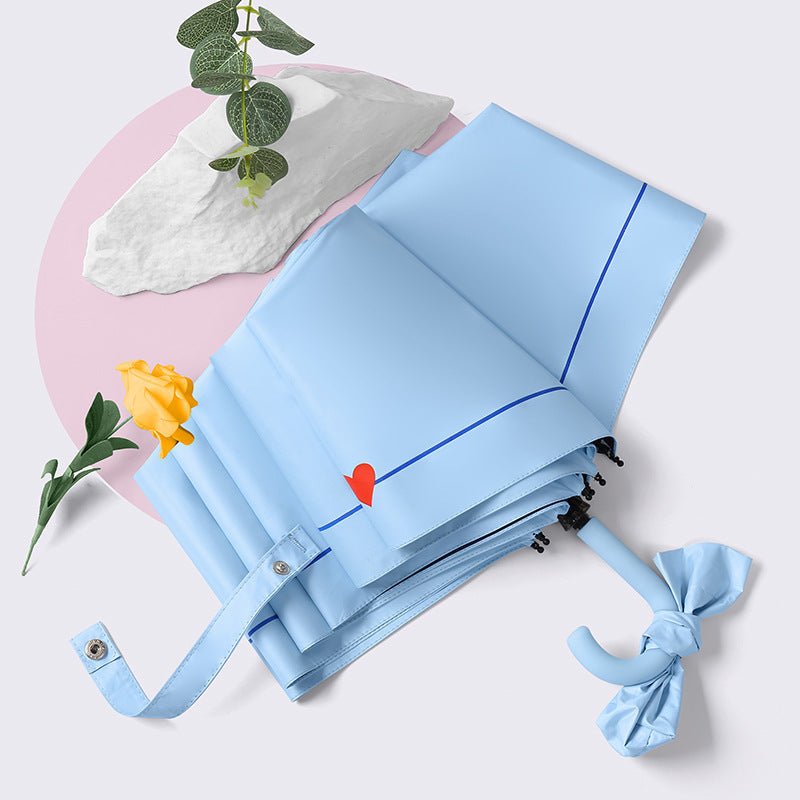 Ladies elegant and creative folding umbrella with heart design Bowlift