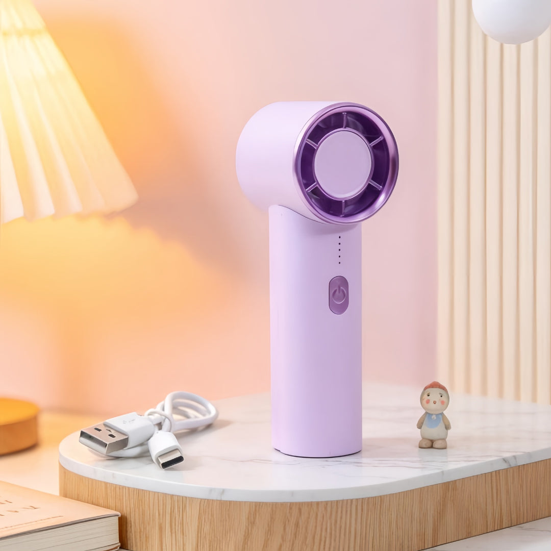 Women's portable mini fan with ergonomic design Bowlift