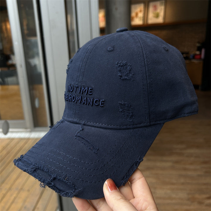 Women's Distressed Cotton Adjustable Baseball Cap Bowlift 1784084193