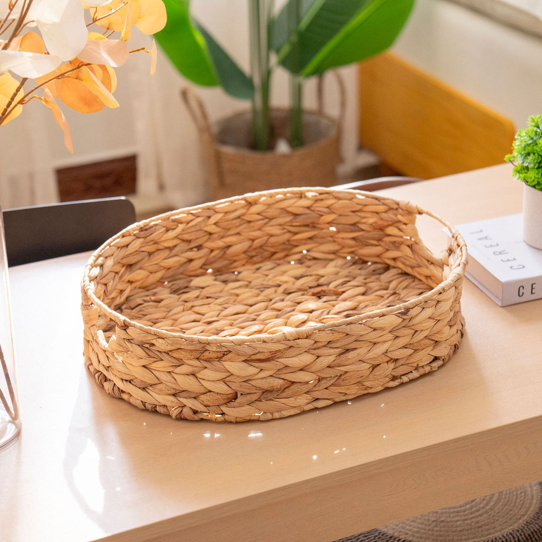 Handcrafted Natural Woven Fruit Bowlift