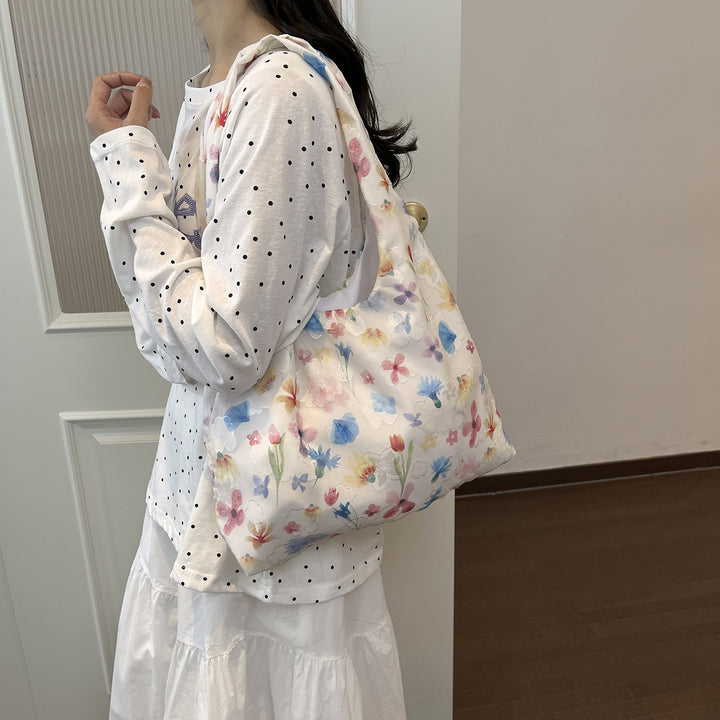 Eco-Friendly Tote Bag With Floral Design Bowlift