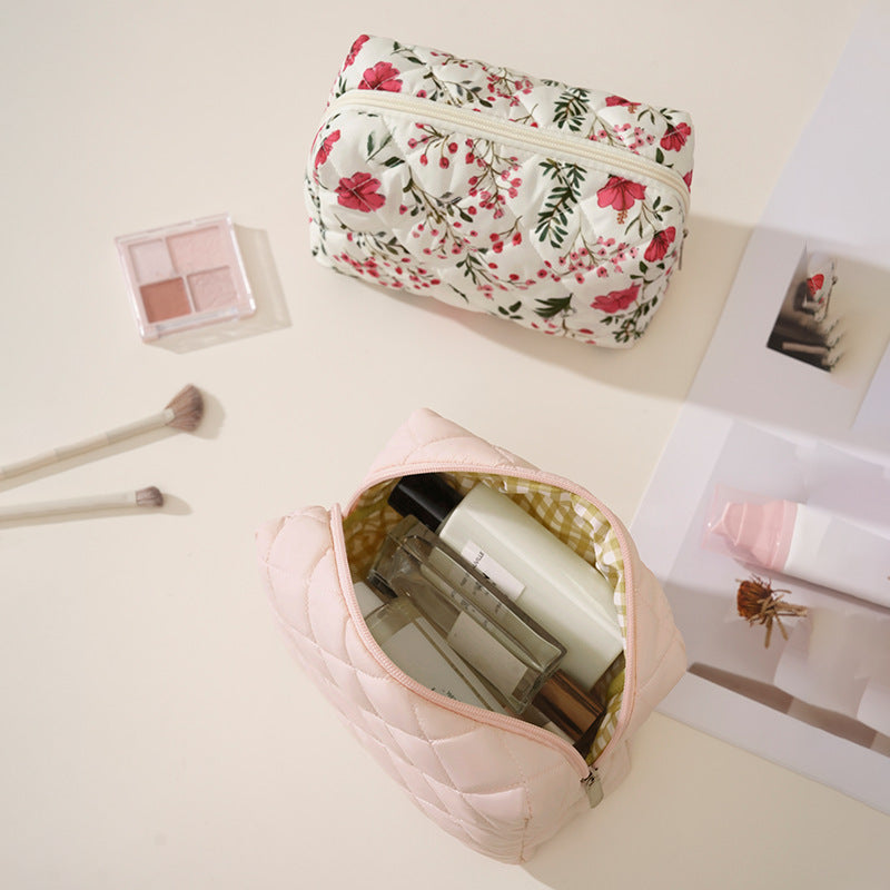 Quilted Leopard Print Makeup Case Bowlift
