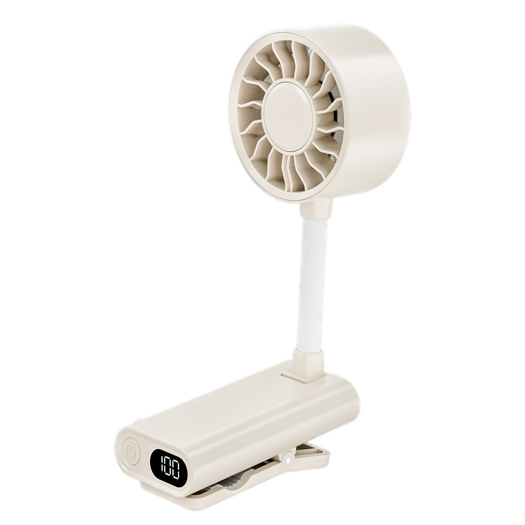 Women's portable mini fan with powerful battery and flexible mount Bowlift