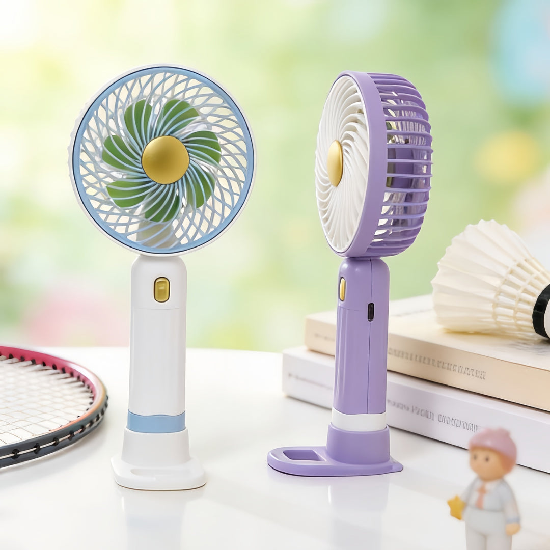 Ladies Portable Handheld Fan with Variable Speed Mode Bowlift