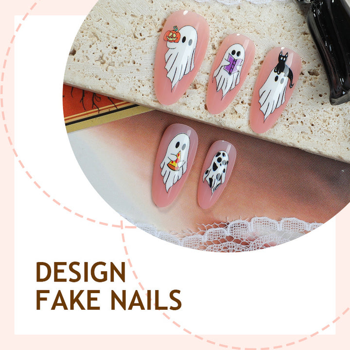 Creative Nail Art Set with Halloween-Themed Colors Bowlift