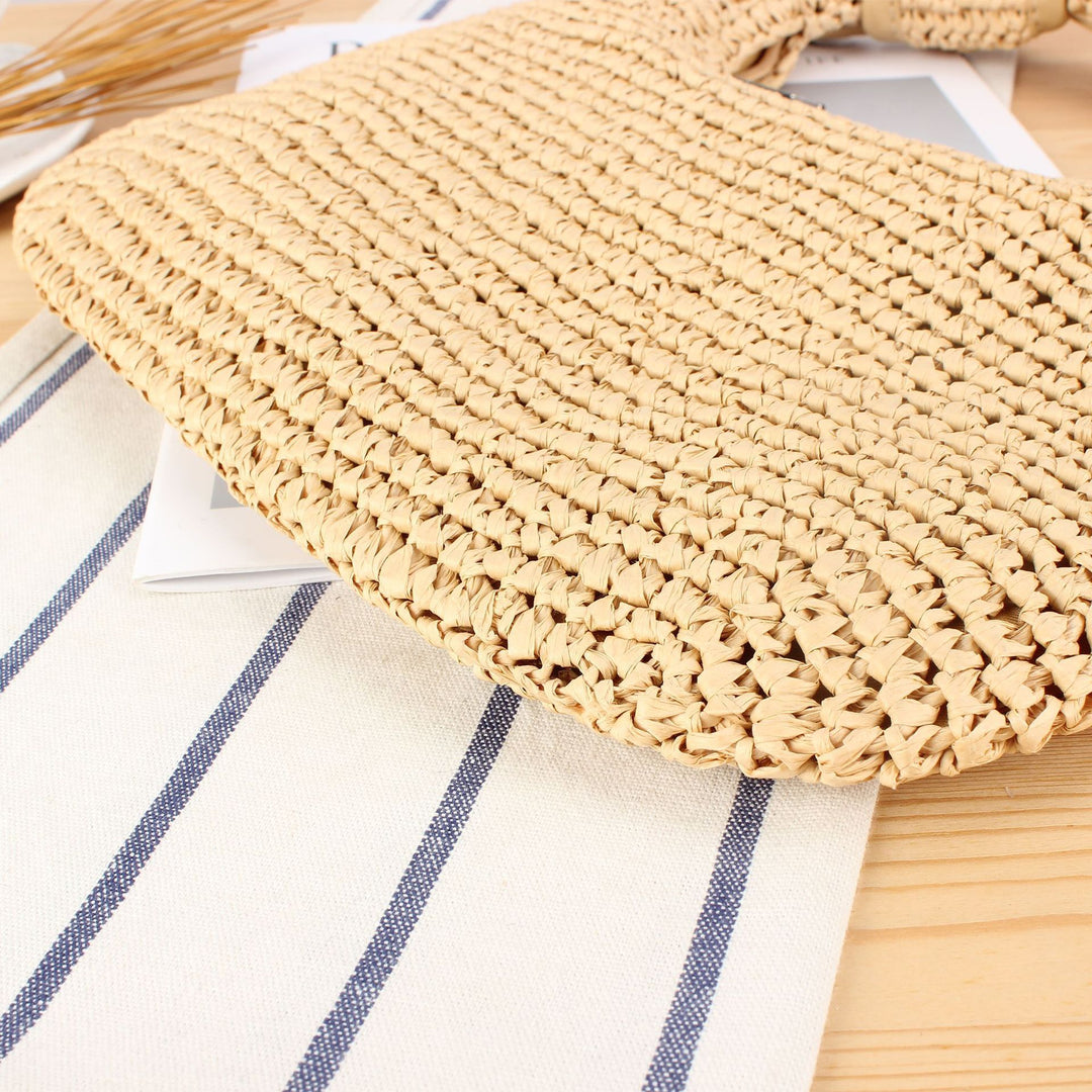 Shoulder bag made of hand-knotted natural material with stylish knot closure Bowlift