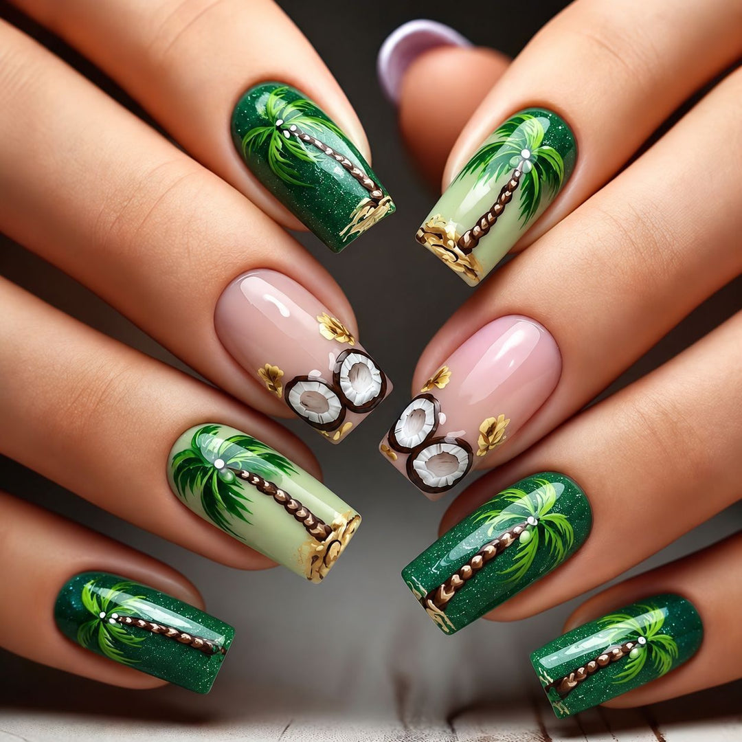 Tropical Style Artificial Nails Bowlift