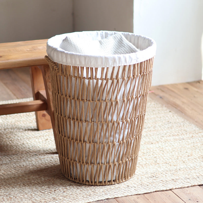 Rustic laundry basket with lid Bowlift