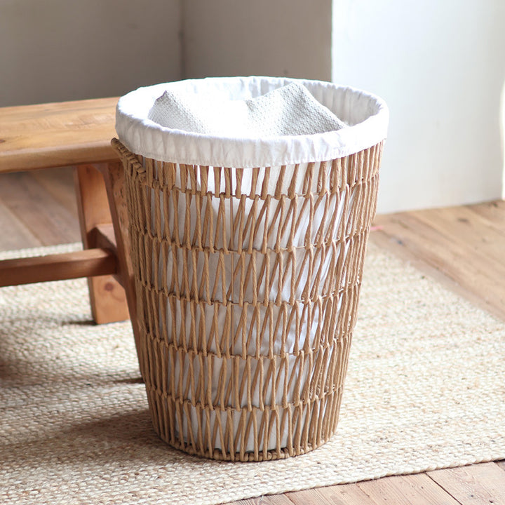 Rustic laundry basket with lid Bowlift
