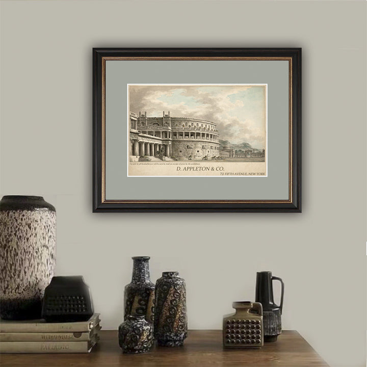 Vintage Roman Architecture Framed Art
