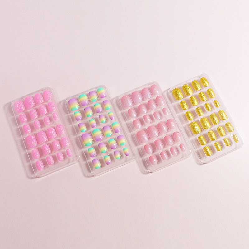 Rainbow Gradient Press-On Nail Tips Bowlift
