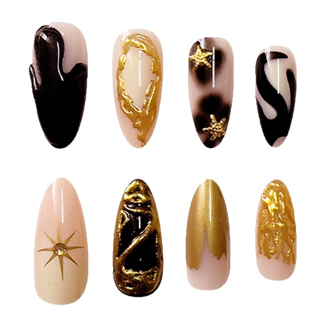 Abstract Art Nail Enhancements Bowlift